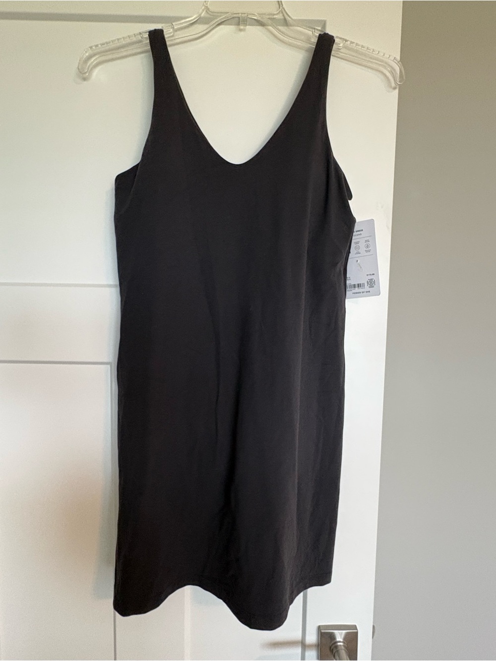 Athleta Black Sleeveless V-Neck Mini Dress - athletic material - $115 brand new